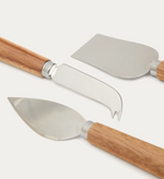 NUKHA Cheese cutlery set of 3 in FSC 100% acacia wood