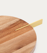 ZAIRIN Serving board in FSC 100% acacia wood and yellow metal