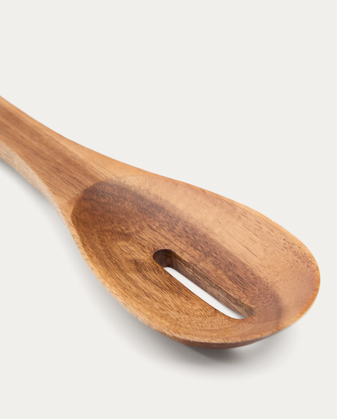 ZAIRIN Spoon with a hole in FSC 100% acacia wood and metal