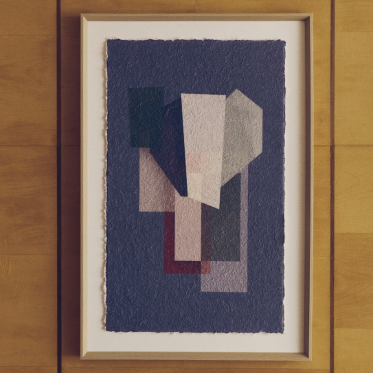 VELUNI multicoloured recycled paper picture 60 x 90cm