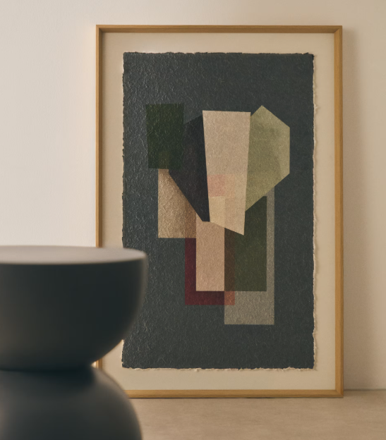 VELUNI multicoloured recycled paper picture 60 x 90cm