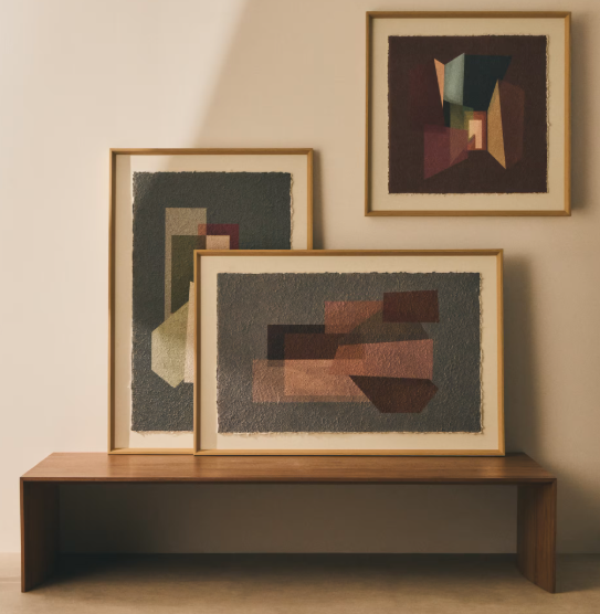 VELUNI multicoloured recycled paper picture 60 x 90cm