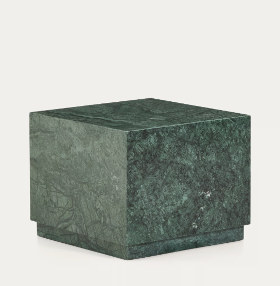 SOREIN Pomoćni stolić od zelenog mramora 50 x 50 cm