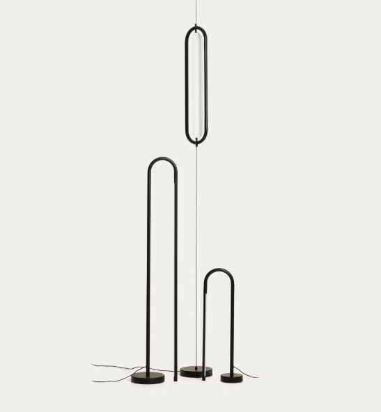  BOW Podna lampa crnog aluminija