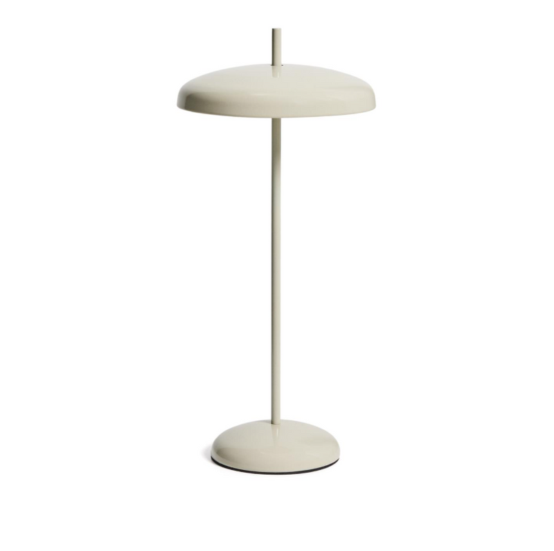 PORTE siva aluminijska prijenosna stolna lampa
