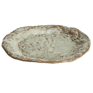 ALENIA Brown ceramic dessert plate