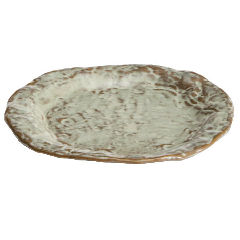 ALENIA Brown ceramic dessert plate