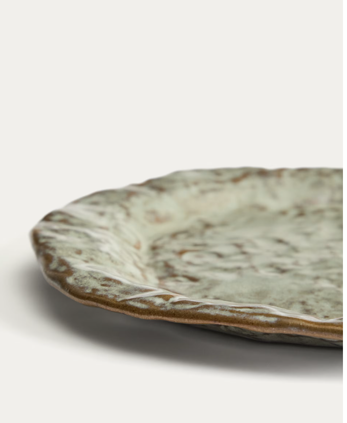 ALENIA Smeđi keramički tanjur za desert