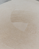 DOMM Bež vuneni tepih, Ø 200 cm