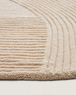 DOMM Bež vuneni tepih, Ø 200 cm