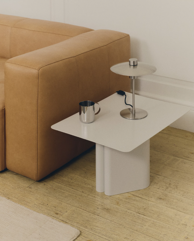 ARVIN Grey iron coffee table 70 x 52cm