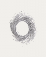 BRIA Luminous silver-coloured wreath, Ø 60 cm