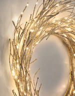 BRIA Luminous silver-coloured wreath, Ø 60 cm