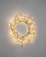 BRIA Luminous silver-coloured wreath, Ø 60 cm