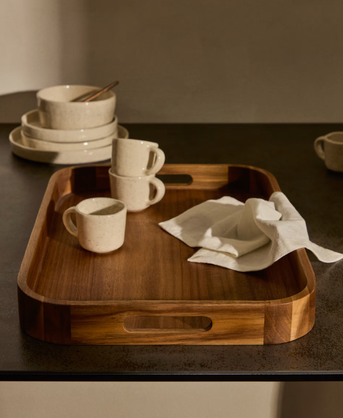 SESILU Large tray made from FSC 100% acacia wood