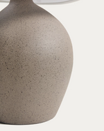VIONA Large table lamp with textured stone effect and cotton lampshade