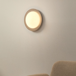 NOVAE ceiling lamp in light grey brushed metal and frosted glass Ø 40 cm