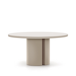 NEALY round table in lacquered MDF in an ecru finish, Ø 150 cm
