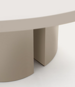 NEALY round table in lacquered MDF in an ecru finish, Ø 150 cm