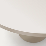 NEALY round table in lacquered MDF in an ecru finish, Ø 150 cm