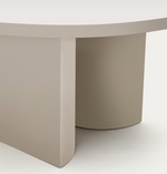 NEALY round table in lacquered MDF in an ecru finish, Ø 150 cm