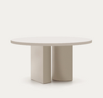 NEALY round table in lacquered MDF in an ecru finish, Ø 150 cm