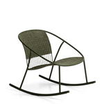 ATRANI rocking chair in galvanized steel and green rope