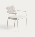 ARGASI Chair in graphite aluminium and dark grey synthetic rope cord
