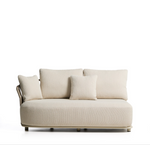 OSANI ecru 2-seater sofa with taupe rope cord 170cm