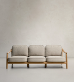 ELUNDA 3-seater outdoor sofa in solid teak wood FSC 100%, 215cm