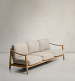 ELUNDA 3-seater outdoor sofa in solid teak wood FSC 100%, 215cm