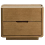 ARELIDA Noćni ormarić od hrastovog furnira i masivnog hrastovog drva sa svijetlosmeđom završnom obradom 65 x 50 cm