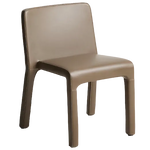 LORIA Stackable chair in brown polyurethane FSC 100%