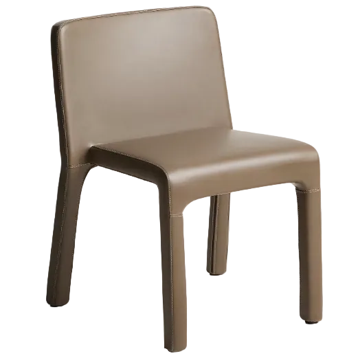 LORIA Stackable chair in brown polyurethane FSC 100%