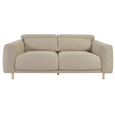 SINGA 3 seater sofa in beige, 215 cm