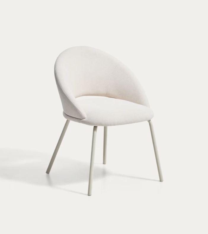 BONALI chair in green chenille with green metal legs FSC Mix Credit