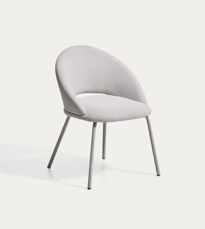 BONALI chair in green chenille with green metal legs FSC Mix Credit