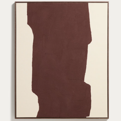 IRDEN Hand-painted abstract picture in burgundy 80 x 100cm