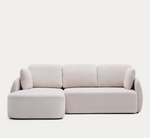 LAIRA trosjed na razvlačenje od chenilea s ležajem, ekru, 246 cm