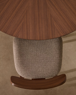 GENA chair in chenille with rubberwood frame