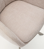 DORINA swivel chair in chenille and steel legs