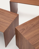 LITTO Set od 3 stola od furnira u prirodnoj završnoj obrai