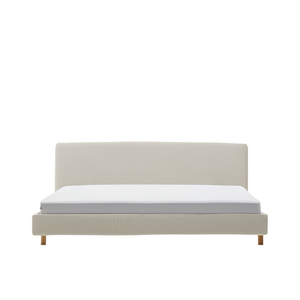 VALMA Bed with removable cover and solid beech wood legs