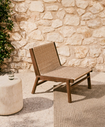 ITANI armchair in FSC 100% solid acacia wood and synthetic rattan