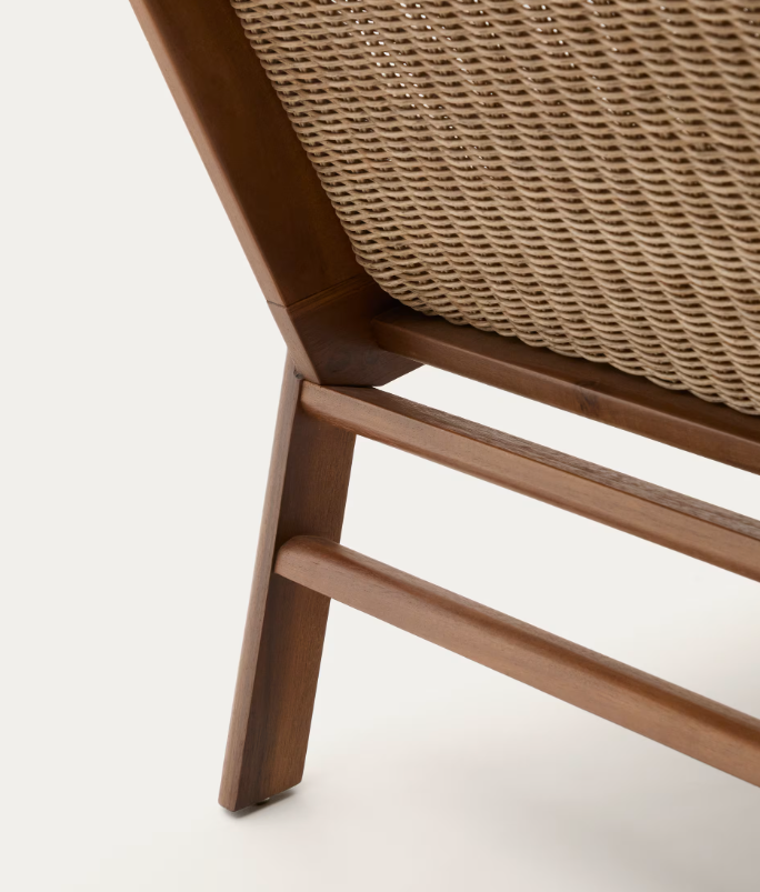ITANI armchair in FSC 100% solid acacia wood and synthetic rattan