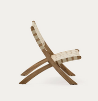 CHABELI folding chair cord and solid acacia wood