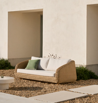 MERIA 3-seater sofa in synthetic rattan 208cm