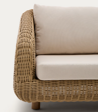 MERIA 3-seater sofa in synthetic rattan 208cm