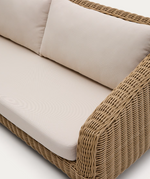 MERIA 3-seater sofa in synthetic rattan 208cm