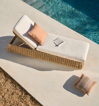 MERIA Sun lounger in synthetic rattan